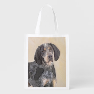 Bluetick Coonhound Painting - Cute Original Dog Ar Grocery Bag