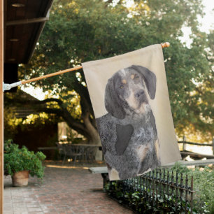 Bluetick Coonhound Painting - Cute Original Dog Ar House Flag
