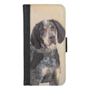 Bluetick Coonhound Painting - Cute Original Dog Ar iPhone 8/7 Wallet Case