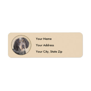 Bluetick Coonhound Painting - Cute Original Dog Ar Label