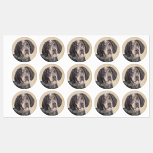 Bluetick Coonhound Painting - Cute Original Dog Ar Labels