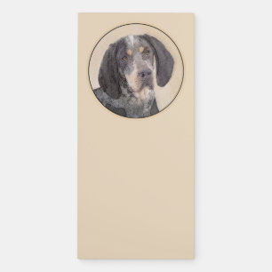 Bluetick Coonhound Painting - Cute Original Dog Ar Magnetic Notepad