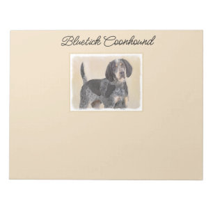 Bluetick Coonhound Painting - Cute Original Dog Ar Notepad