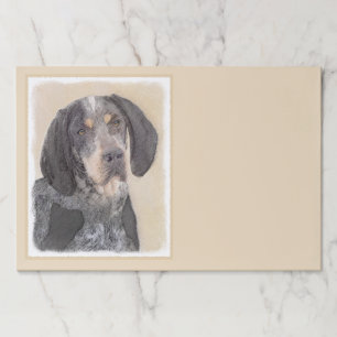 Bluetick Coonhound Painting - Cute Original Dog Ar Paper Pad