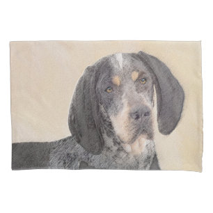 Bluetick Coonhound Painting - Cute Original Dog Ar Pillow Case