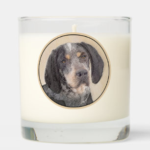 Bluetick Coonhound Painting - Cute Original Dog Ar Scented Candle