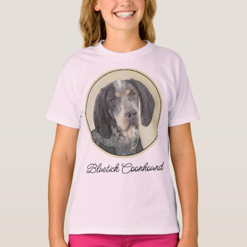 Bluetick Coonhound Painting _ Cute Original Dog Ar T_Shirt