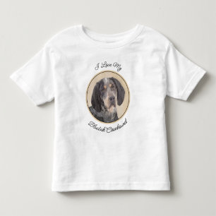 Bluetick Coonhound Painting - Cute Original Dog Ar Toddler T-shirt
