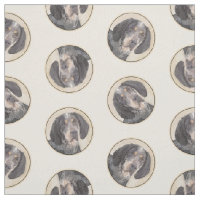 Bluetick Coonhound Painting with Markings Dog Art