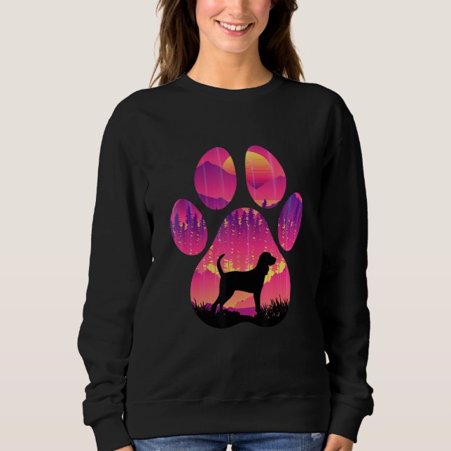 Bluetick Coonhound Paw Mom Dad Dog  Women Men Sweatshirt (Front)