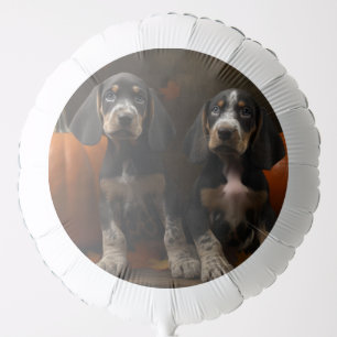 Bluetick Coonhound Puppy Autumn Delight Pumpkin Balloon