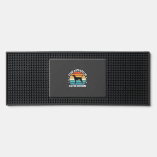 Bluetick Coonhound Retro Sunset Dog Bar Mat