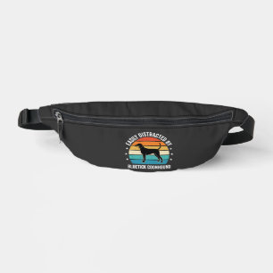 Bluetick Coonhound Retro Sunset Dog Fanny Pack