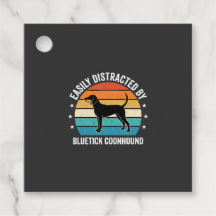 Bluetick Coonhound Retro Sunset Dog Favor Tags