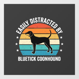 Bluetick Coonhound Retro Sunset Dog Floor Decals
