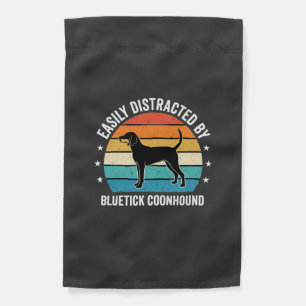 Bluetick Coonhound Retro Sunset Dog Garden Flag