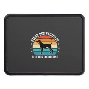 Bluetick Coonhound Retro Sunset Dog Hitch Cover