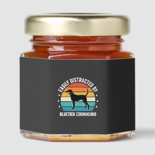 Bluetick Coonhound Retro Sunset Dog Honey Jar Favors