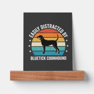 Bluetick Coonhound Retro Sunset Dog Picture Ledge