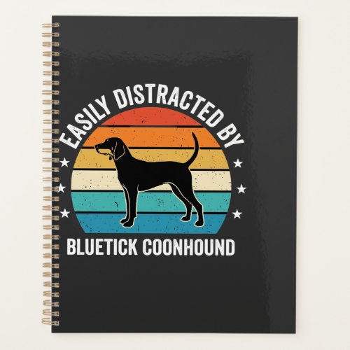 Bluetick Coonhound Retro Sunset Dog Planner