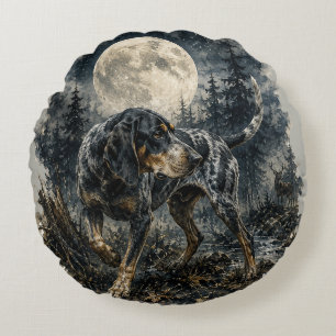 Bluetick Coonhound Round Pillow