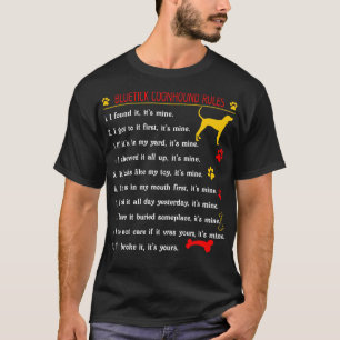 Bluetick Coonhound Rules Funny Pet Lovers Gift T-Shirt