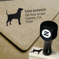 Bluetick Coonhound Silhouette Return Address