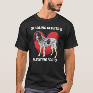 Bluetick Coonhound Stealing Hearts & Blasting Fart T-Shirt