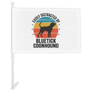 Bluetick Coonhound Vintage Dog Lover Shirt Design_ Car Flag