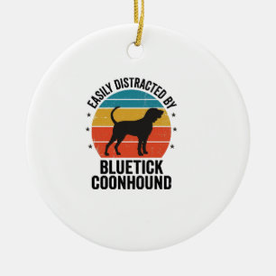 Bluetick Coonhound Vintage Dog Lover Shirt Design_ Ceramic Ornament