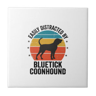 Bluetick Coonhound Vintage Dog Lover Shirt Design_ Ceramic Tile