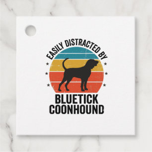 Bluetick Coonhound Vintage Dog Lover Shirt Design_ Favor Tags