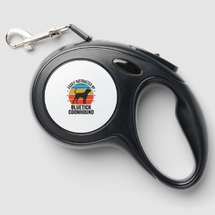 Bluetick Coonhound Vintage Dog Lover Shirt Design_ Retractable Pet Leash