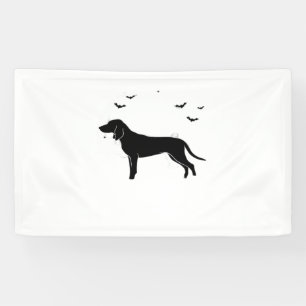 Bluetick Dog – Halloween Moon Silhouette Classic T Banner