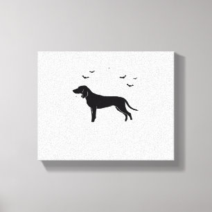 Bluetick Dog – Halloween Moon Silhouette Classic T Canvas Print