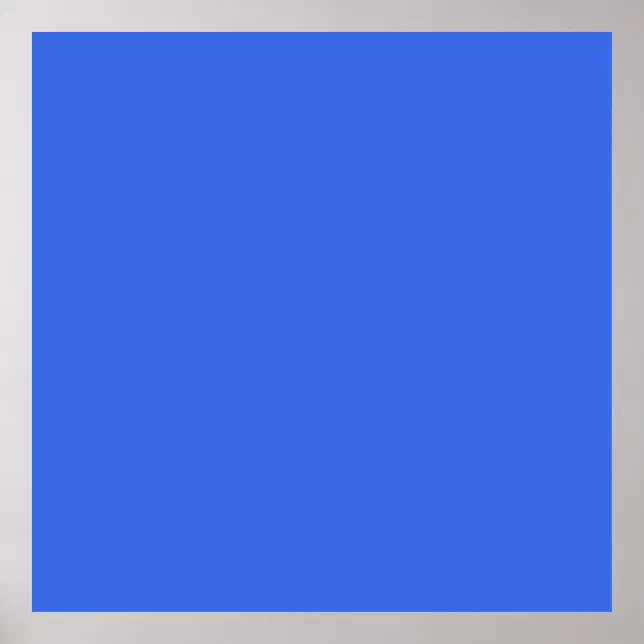 Bluetiful (solid color) poster | Zazzle