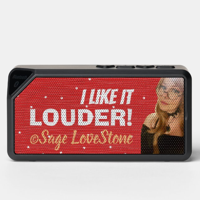 Bluetooth Bombshell: Sweet, Sassy, Sonic Bliss Bluetooth Speaker (Front)