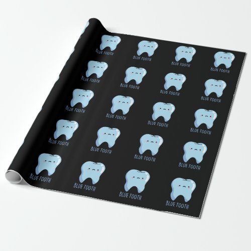 Bluetooth Funny Technical Blue Tooth Pun Dark BG Wrapping Paper