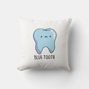 Bluetooth Funny Technical Blue Tooth Pun Throw Pillow