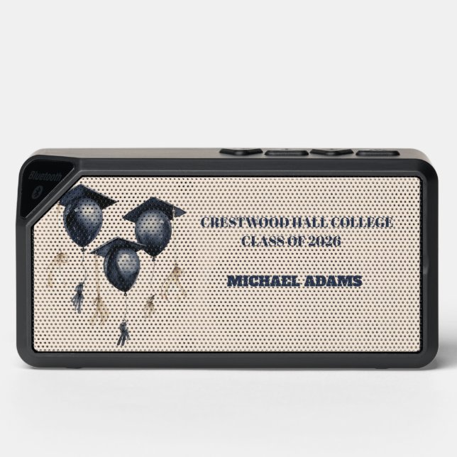 Bluetooth Speaker-Custom Name Class Year Grad Gift Speaker (Front)