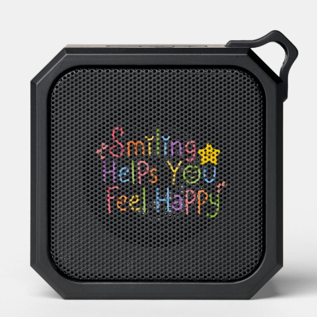 Bluetooth Speaker Happy Quote (Front)