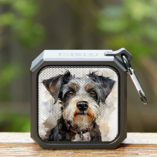 Bluetooth Speaker with Black Schanuzer Portrait