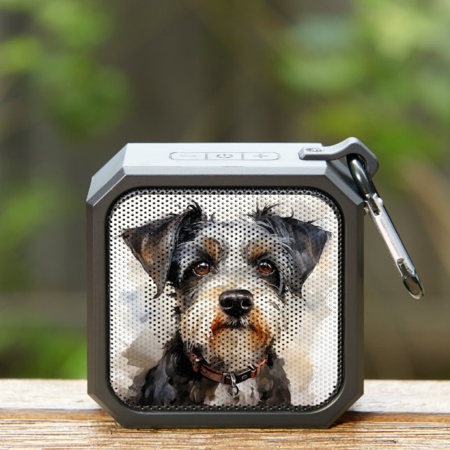 Bluetooth Speaker with Black Schanuzer Portrait (Insitu(Outdoor))