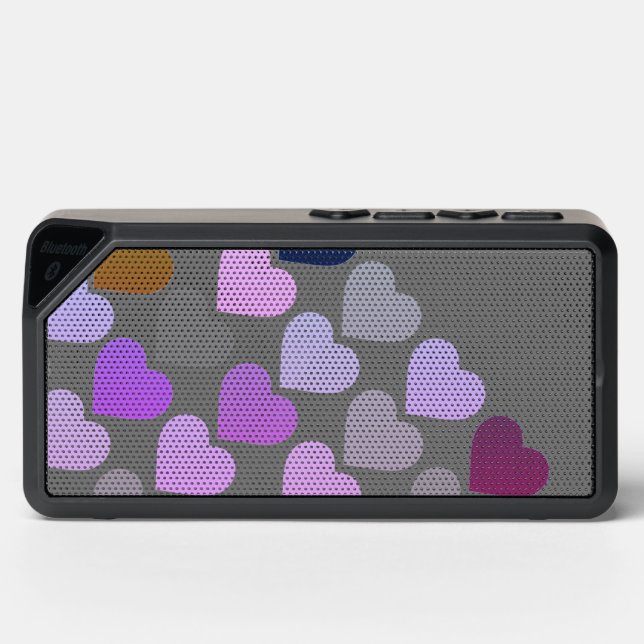 Bluetooth Speaker with hearts. (Front)