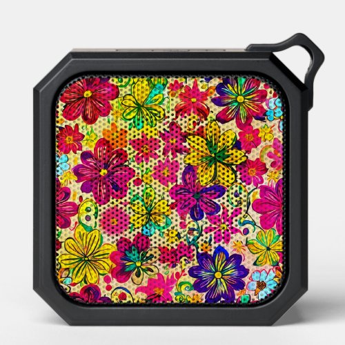 Bluetooth Speaker with Vibrant Colorful Flowers