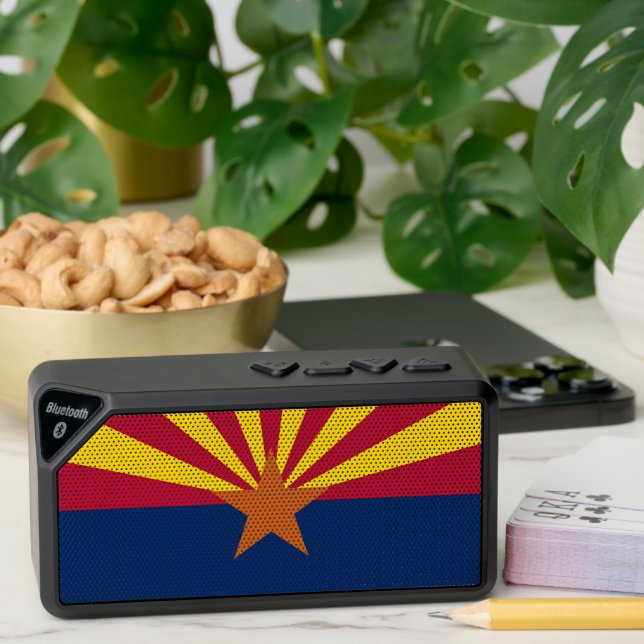Bluetooth speakers with flag of Arizona, USA (Insitu(Table))