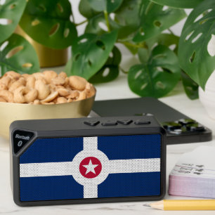 Bluetooth speakers with flag of Indianapolis, USA