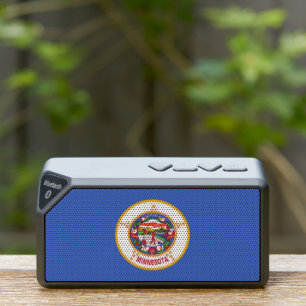 Bluetooth speakers with flag of Minnesota, USA