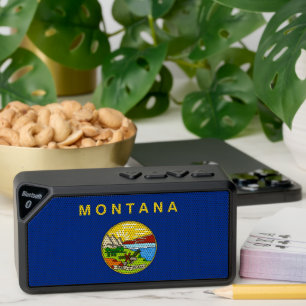 Bluetooth speakers with flag of Montana, USA