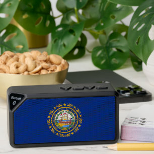 Bluetooth speakers with flag of New Hampshire
